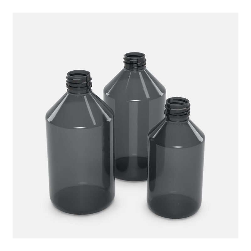 250/300ml Pet Flat Shoulder Jack Pump Bottle cosmetics pet bottle barber sign plastic round bottle 350ml