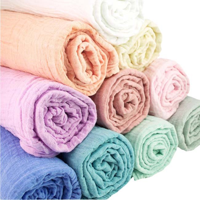 Gauze Muslin Baby Handkerchief Cotton Fabric 100% Cotton Plain Dyed 30cm*30cm 30*30cm Giftbox Haomian C 40*40 108*84 CN;HEB