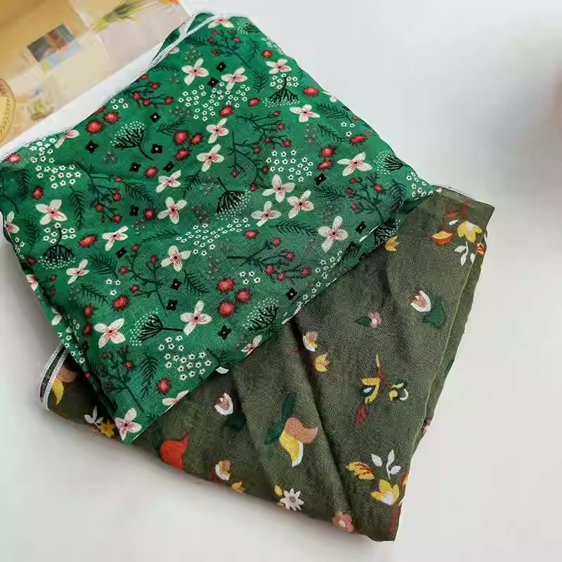 Cheaper Price Handkerchief Cotton High Quality Bandana Daisy Flower Print Custom Crochet Hood Scarf Cotton Scarf For Women