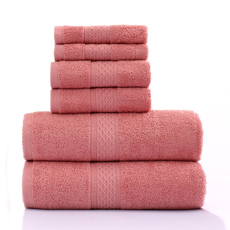 High Quality Pure Cotton Towel Bath Towel Handkerchief 6 Piece Set Hotel Absorbent Breathable Bath Towel Set