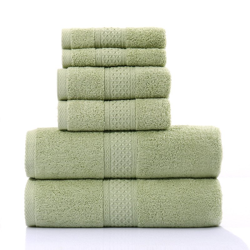 High Quality Pure Cotton Towel Bath Towel Handkerchief 6 Piece Set Hotel Absorbent Breathable Bath Towel Set