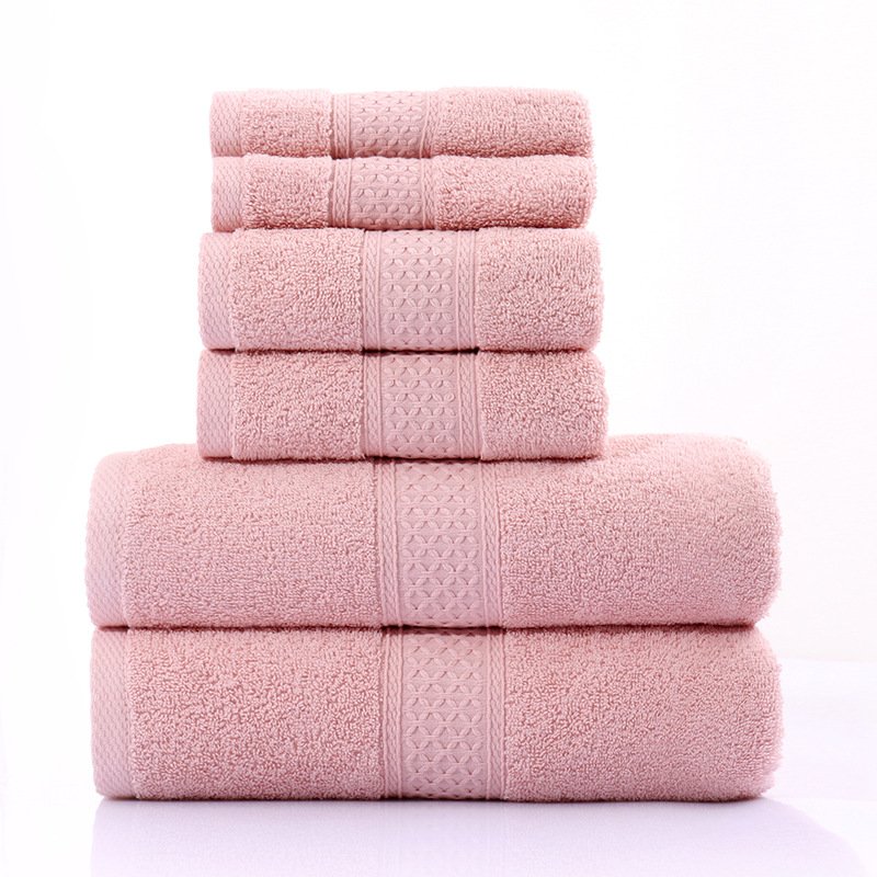 High Quality Pure Cotton Towel Bath Towel Handkerchief 6 Piece Set Hotel Absorbent Breathable Bath Towel Set