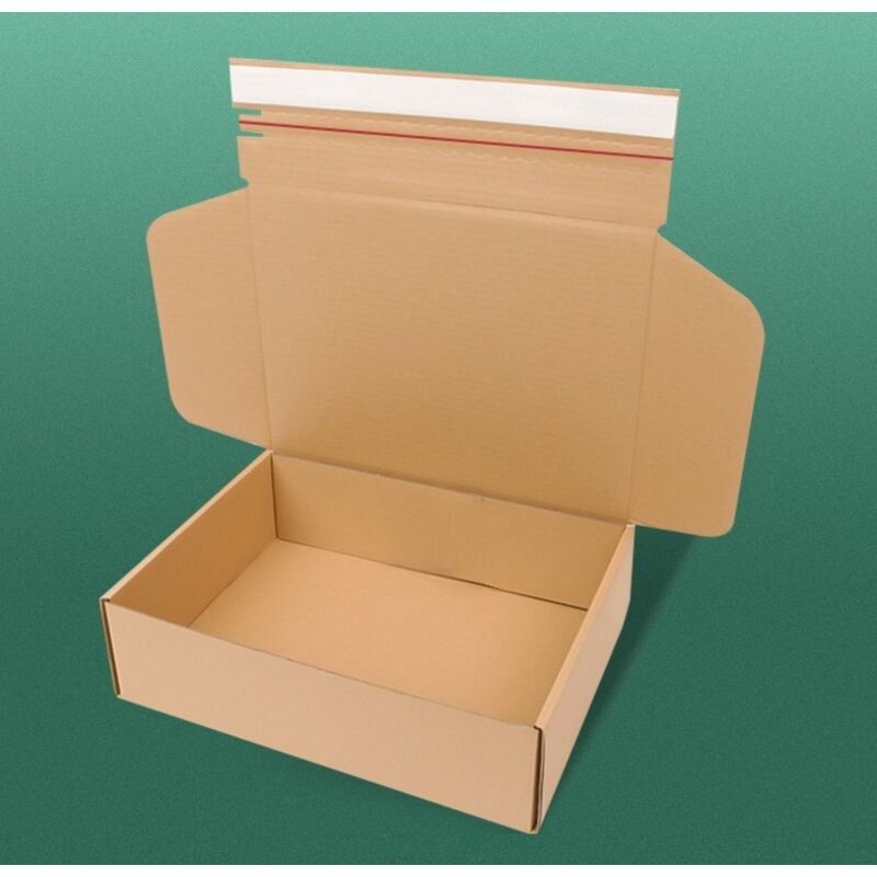 Wholesale In Stock Cardboard Packaging Tear Strip Printed self sealing Mailer Shipping Gift Box With Logo