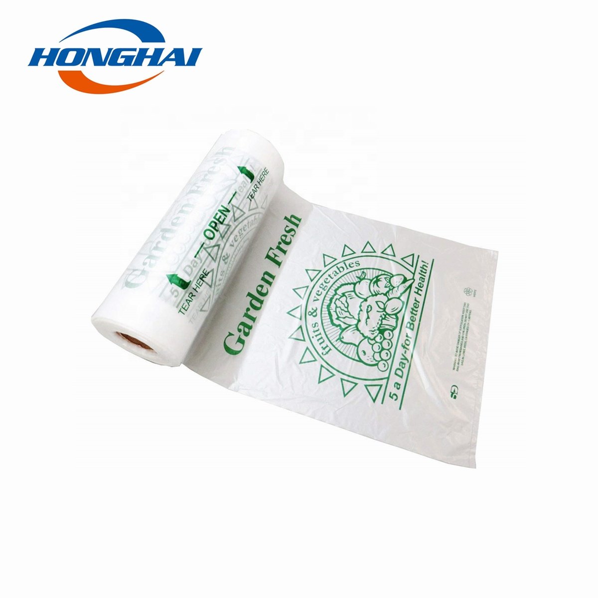Wholesale HDPE Produce Roll Bags 12X17" Convenient Bag On Roll For Fruits And Vegetables