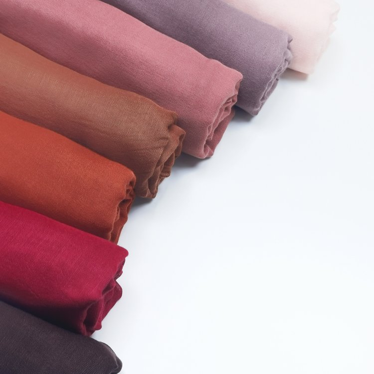 Wholesale custom solid color viscose cotton turban jersey hijab musulman rayon modal bandana scarf veils shawl for muslim women