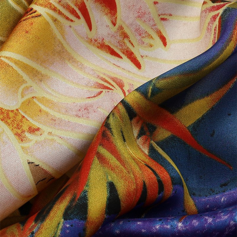 Band widely print new silk satin scarf big female British 70*70cm Scarves Selling arab women