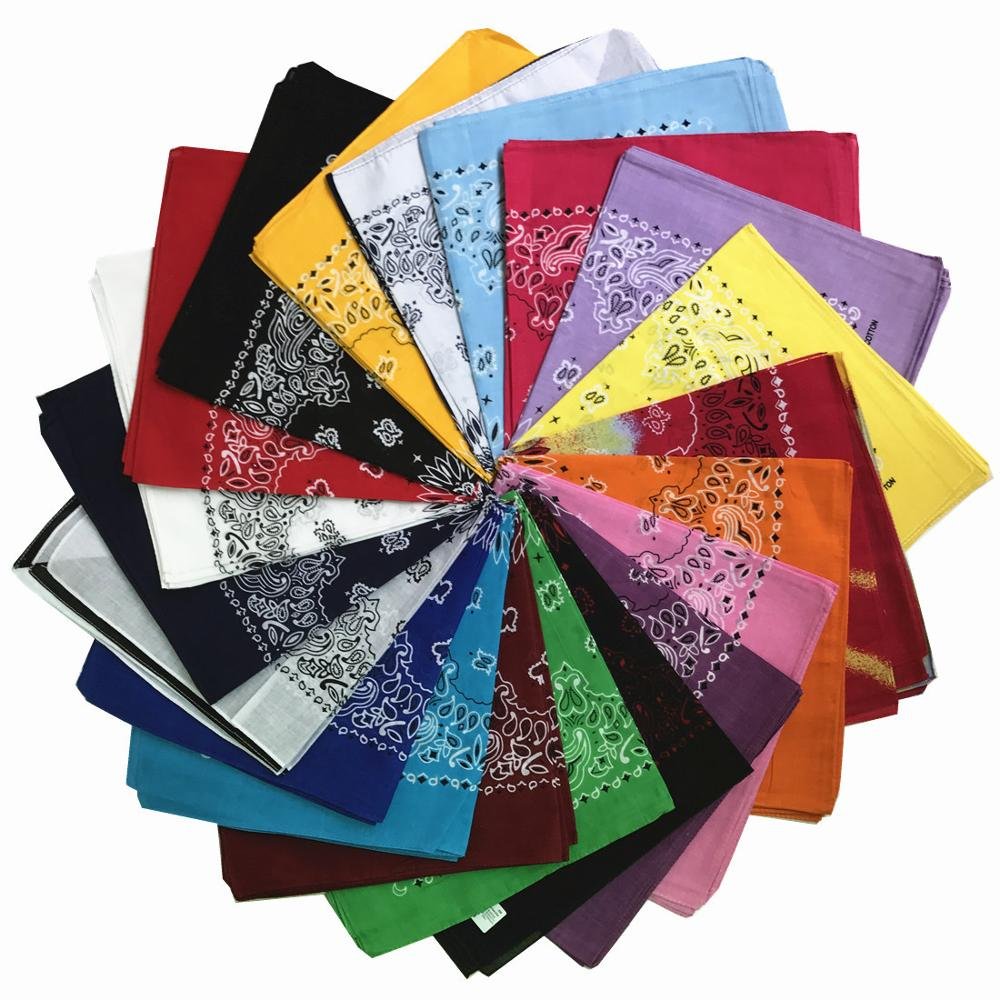 Cotton Bandanas Paisley Cowboy Bandana Headbands Handkerchiefs