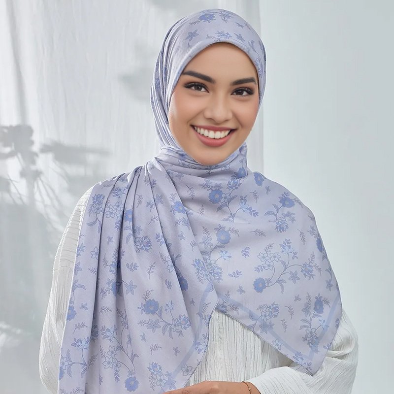 2024 Women's Printed Bamboo Cotton Square Hijabs New Style Tudung Shimmer Effect Islamic Women's Clothing Wholesale Gift Box