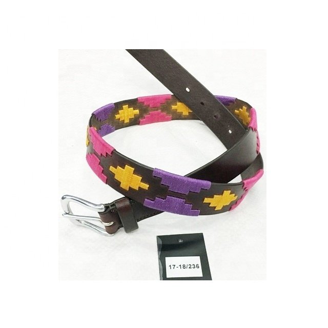polo belts Leather Embroidered Belts