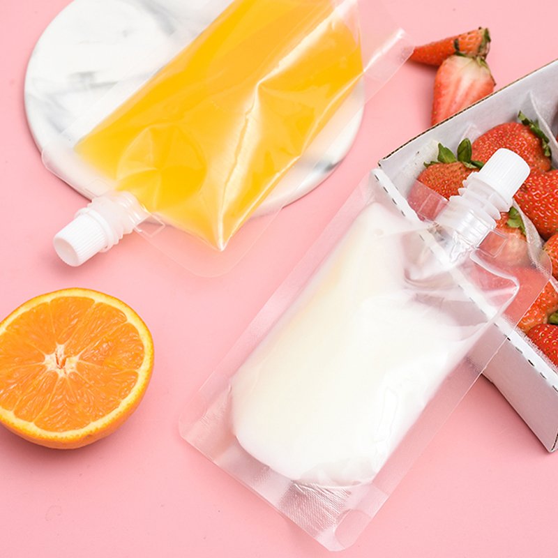 Liquid Sachet Transparent Packaging Beverage Bag With Plastic Packaging Drink Spout Pouch