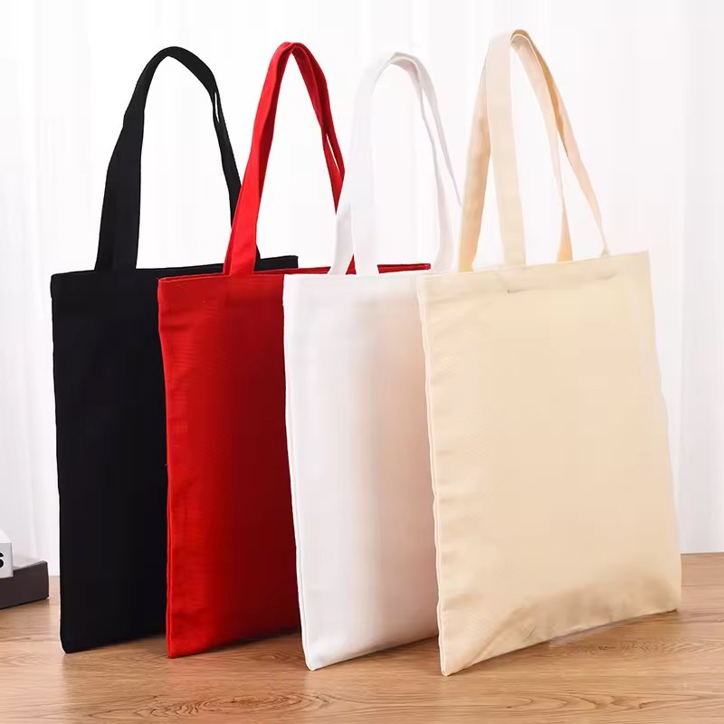 Promotional Personalized Blank Plain Cotton Canvas Bags Reusable Shopping Cotton Tote Bags