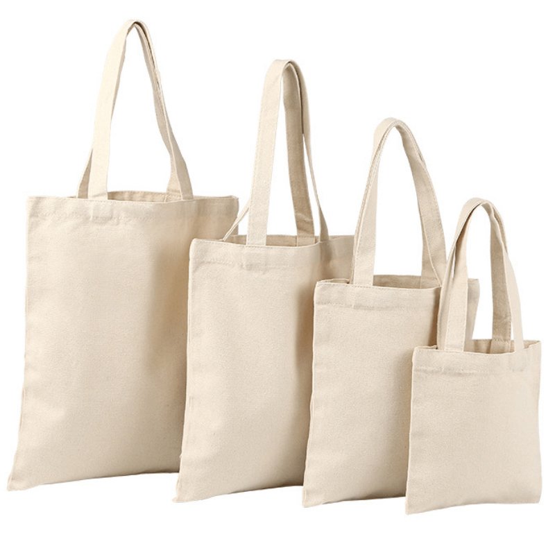 Promotional Personalized Blank Plain Cotton Canvas Bags Reusable Shopping Cotton Tote Bags