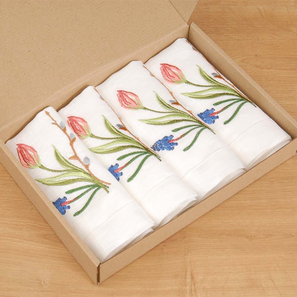 White Linen napkins Embroidered monogram hemstitch Cotton Linen napkin handkerchief fabric cloth napkin placemats for wedding