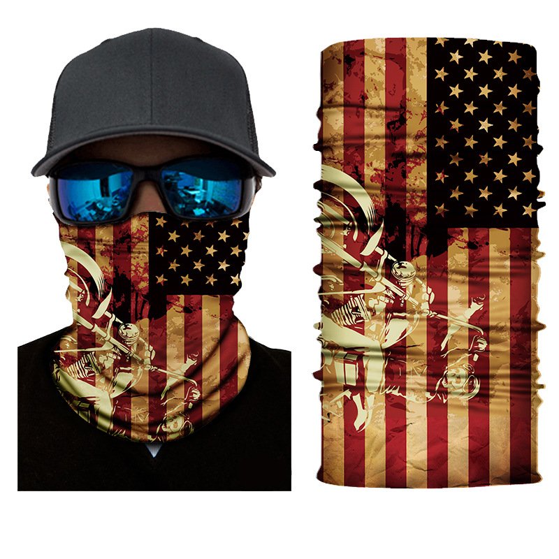 Wholesale Usa Design Face Cover Neck Tube Face Cover Scarf Sublimation Printing Multifunctional Bandana Neck Gaiter