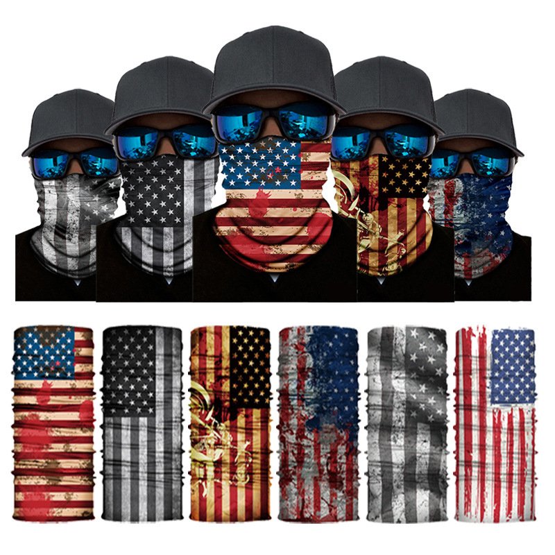 Wholesale Usa Design Face Cover Neck Tube Face Cover Scarf Sublimation Printing Multifunctional Bandana Neck Gaiter