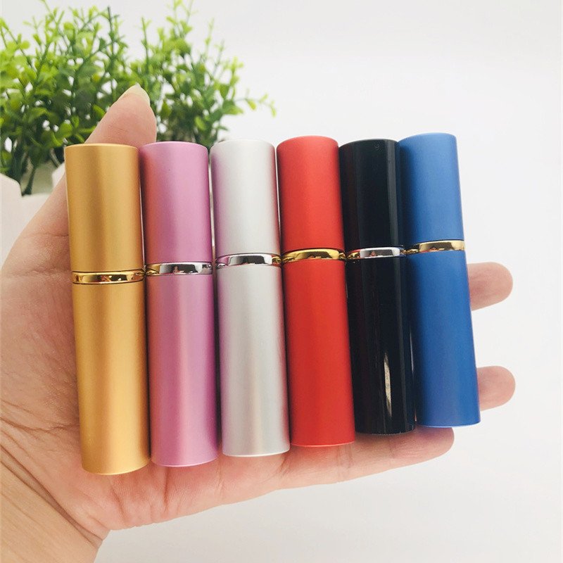 RTS Round 5ml 10ml Twist Up Metal Spray Bottle 8ml Aluminium Portable Refillable Perfume Atomizer