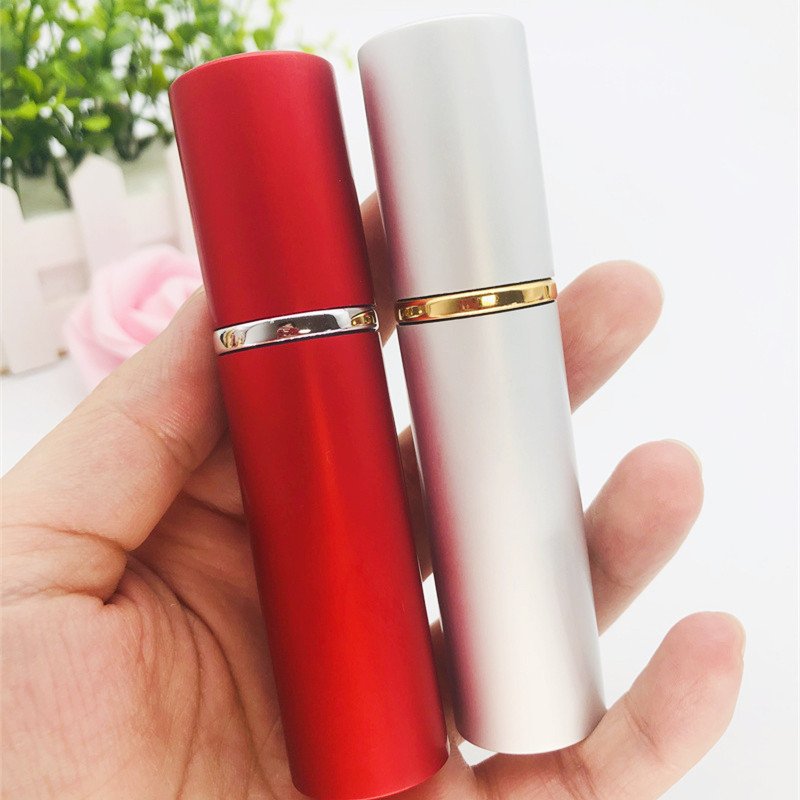 RTS Round 5ml 10ml Twist Up Metal Spray Bottle 8ml Aluminium Portable Refillable Perfume Atomizer