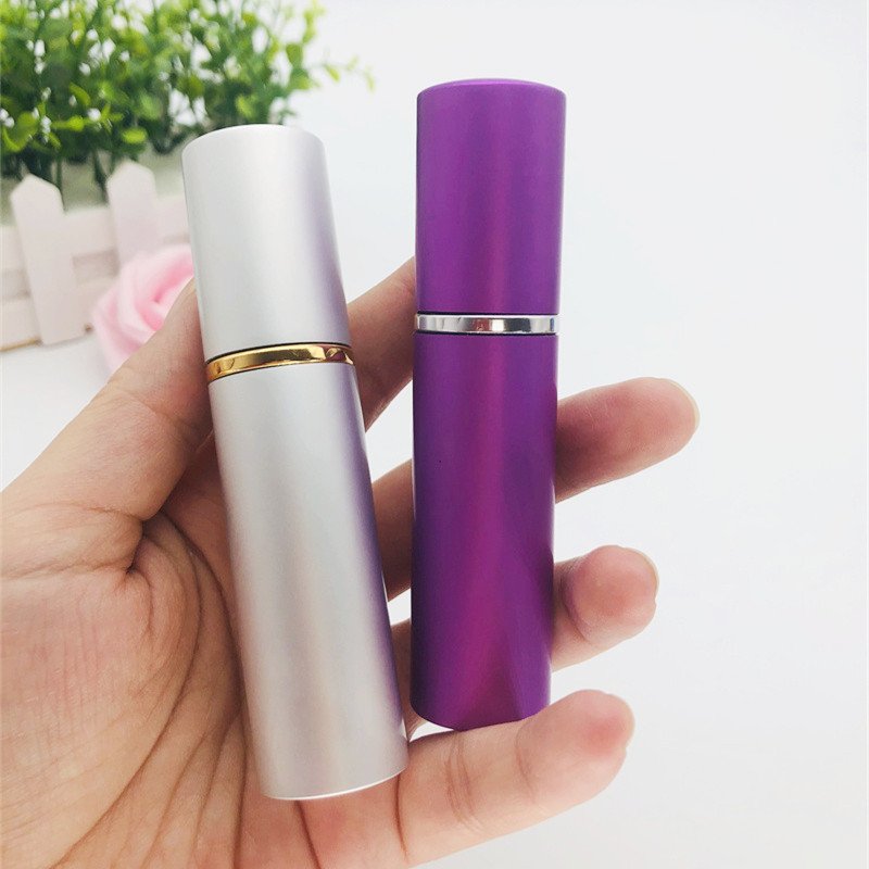 RTS Round 5ml 10ml Twist Up Metal Spray Bottle 8ml Aluminium Portable Refillable Perfume Atomizer