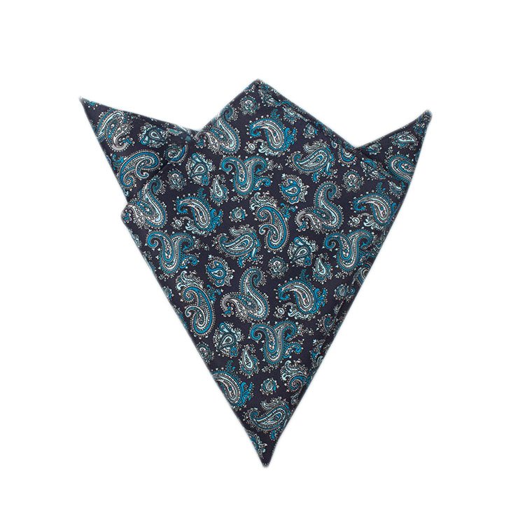 Classic Plaid Leaf Soft 100%Polyester Pocket Square 24cm Men Suit Hanky Party Handkerchief Tuxedo Tie Matching Winter Gift
