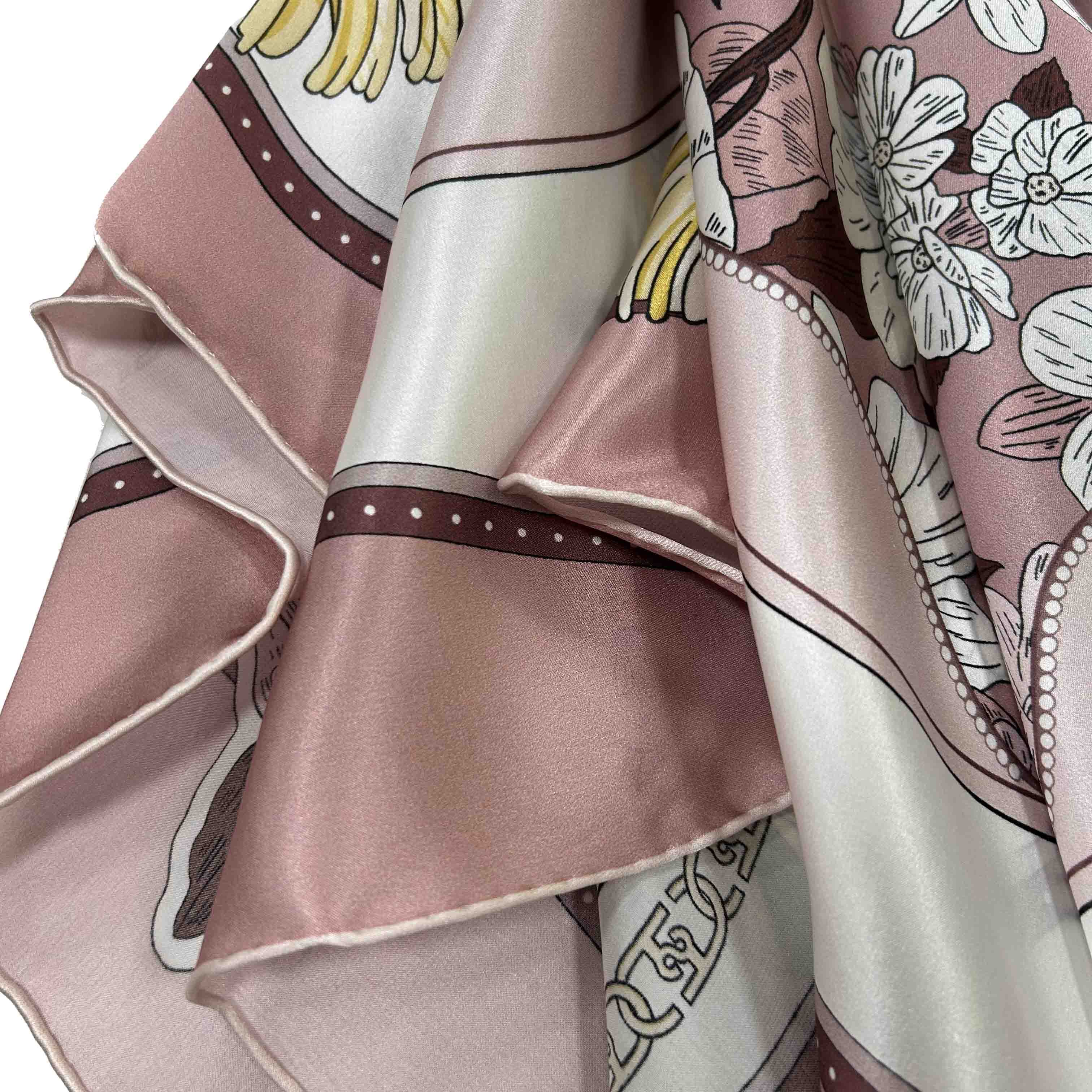 Factory Direct Plain Custom Logo Silk Scarves Digital Printed Woman Square Neck Scarf For Women