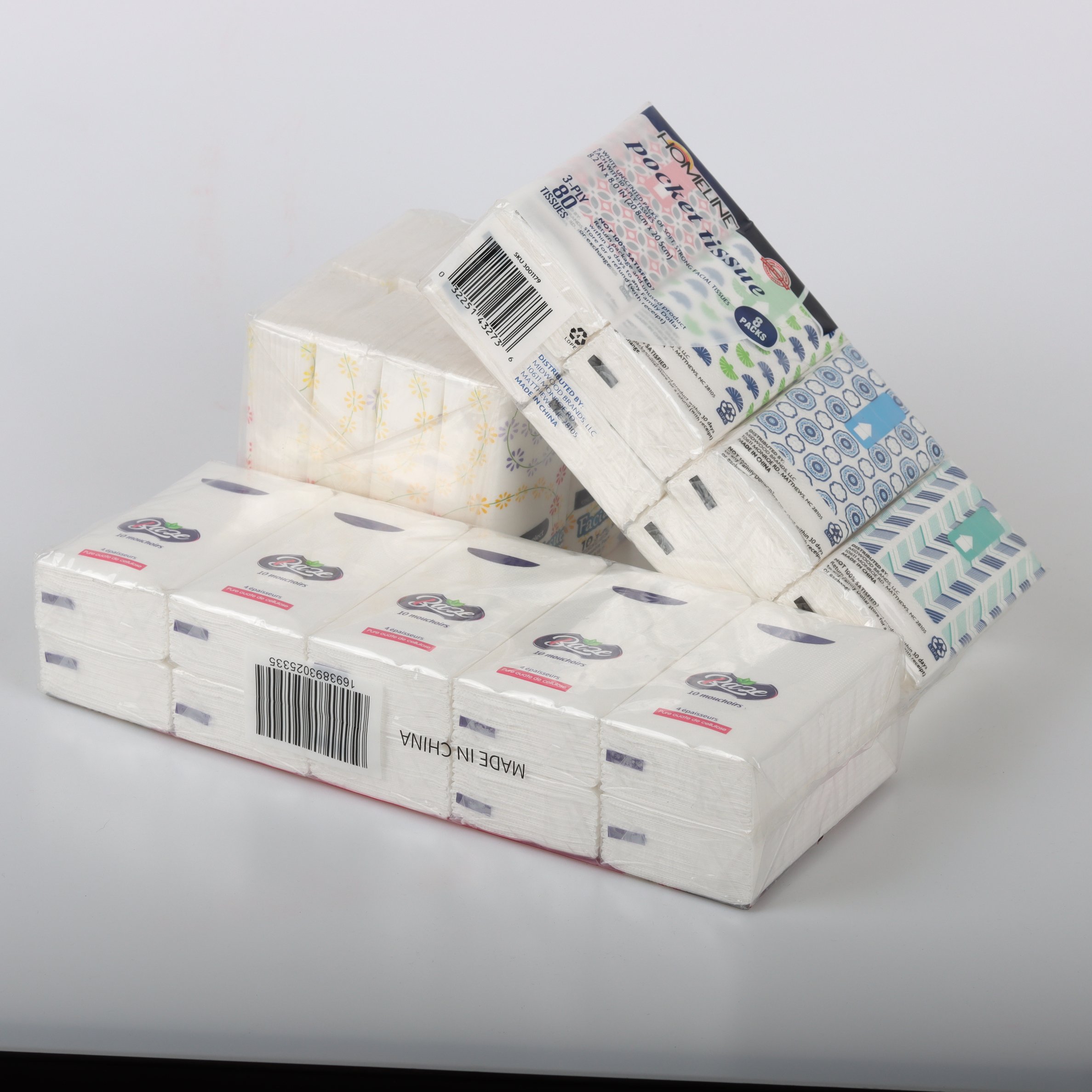 Wholesale Top Quality Good Price Perfumed 3ply Custom Printing Handkerchief Paper Pocket Mini Facial Tissue