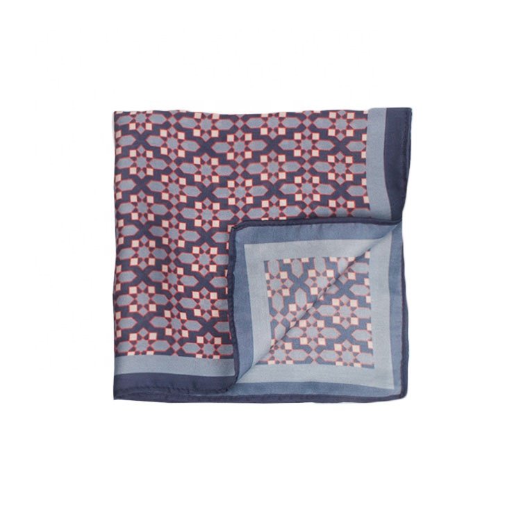 2024 New Styles Custom Design 100% Silk Pocket Squares High Quality Flower Pattern Luxury Classic Pocket Squares For Fashion Men