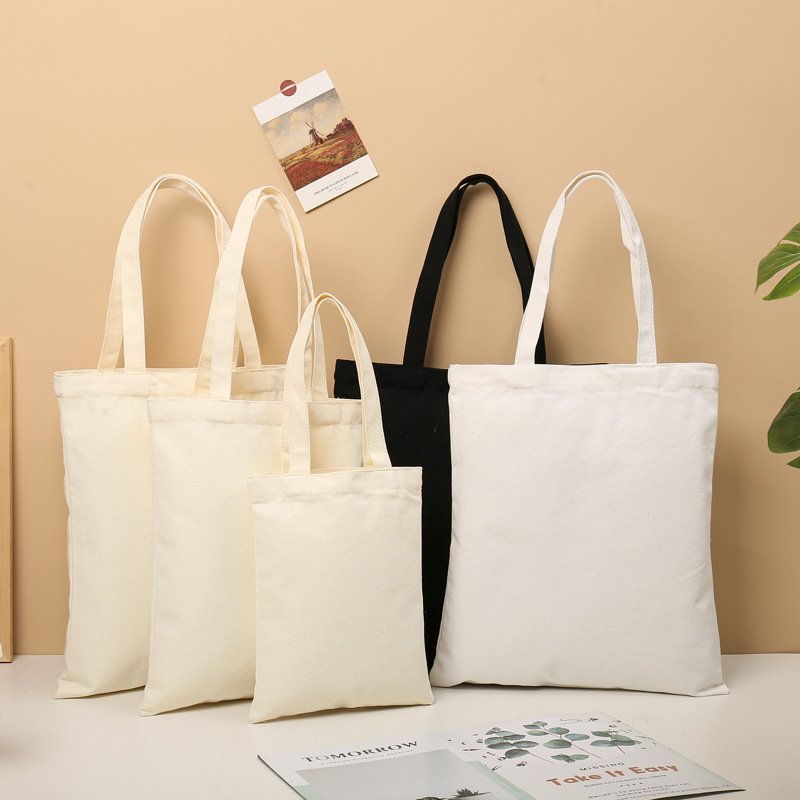 Design reusable and custom printed aesthetic tote canvas bag tote bag canvas standard size canvas tote bag