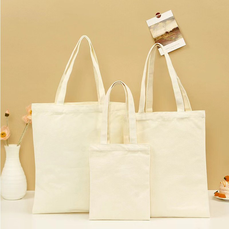 Design reusable and custom printed aesthetic tote canvas bag tote bag canvas standard size canvas tote bag