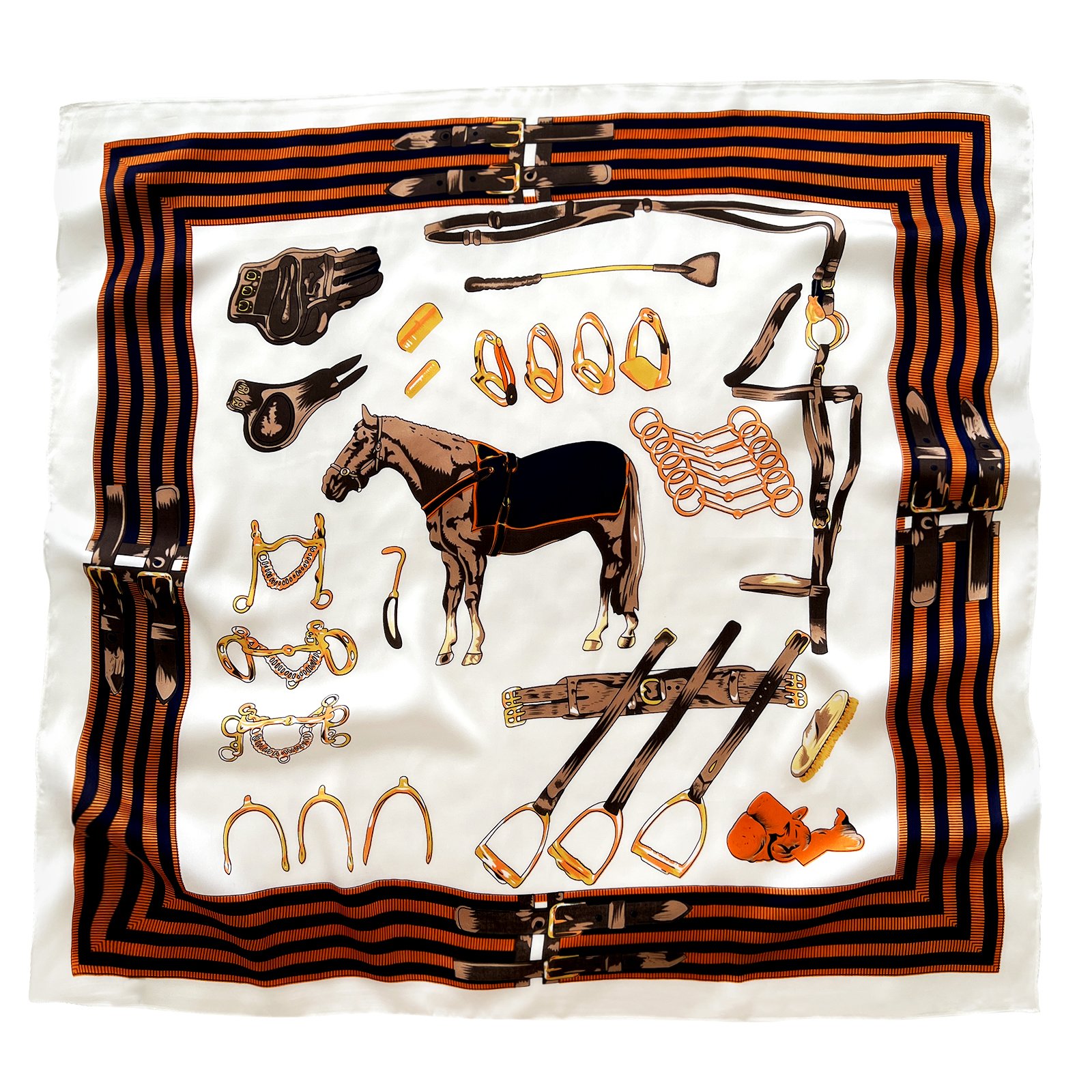 2024 Summer Women's Fashion Accessory Square Silk Scarf & Handkerchief Printed with Animal Print Hot Selling