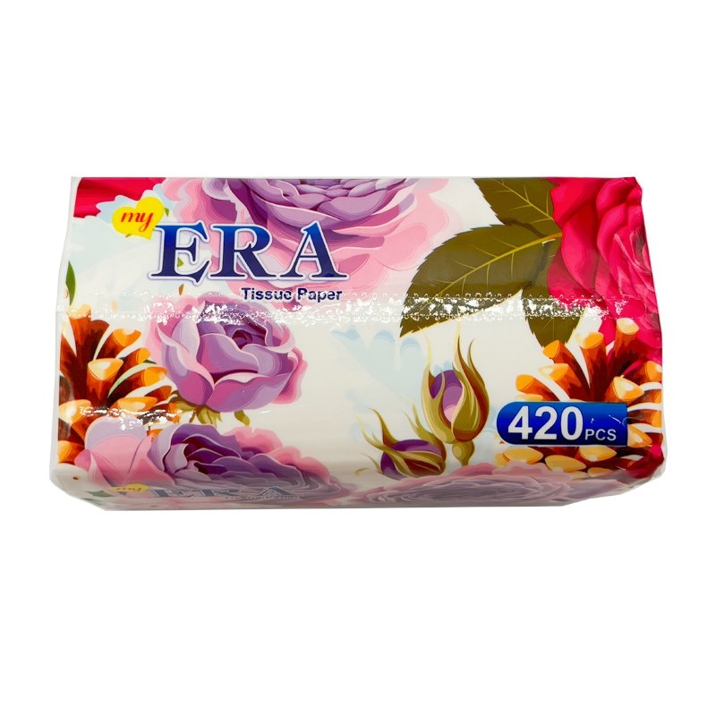 China paper factory wholesale 2ply tissue virgin wood 3 layer custom printed ERA brand tissue paper