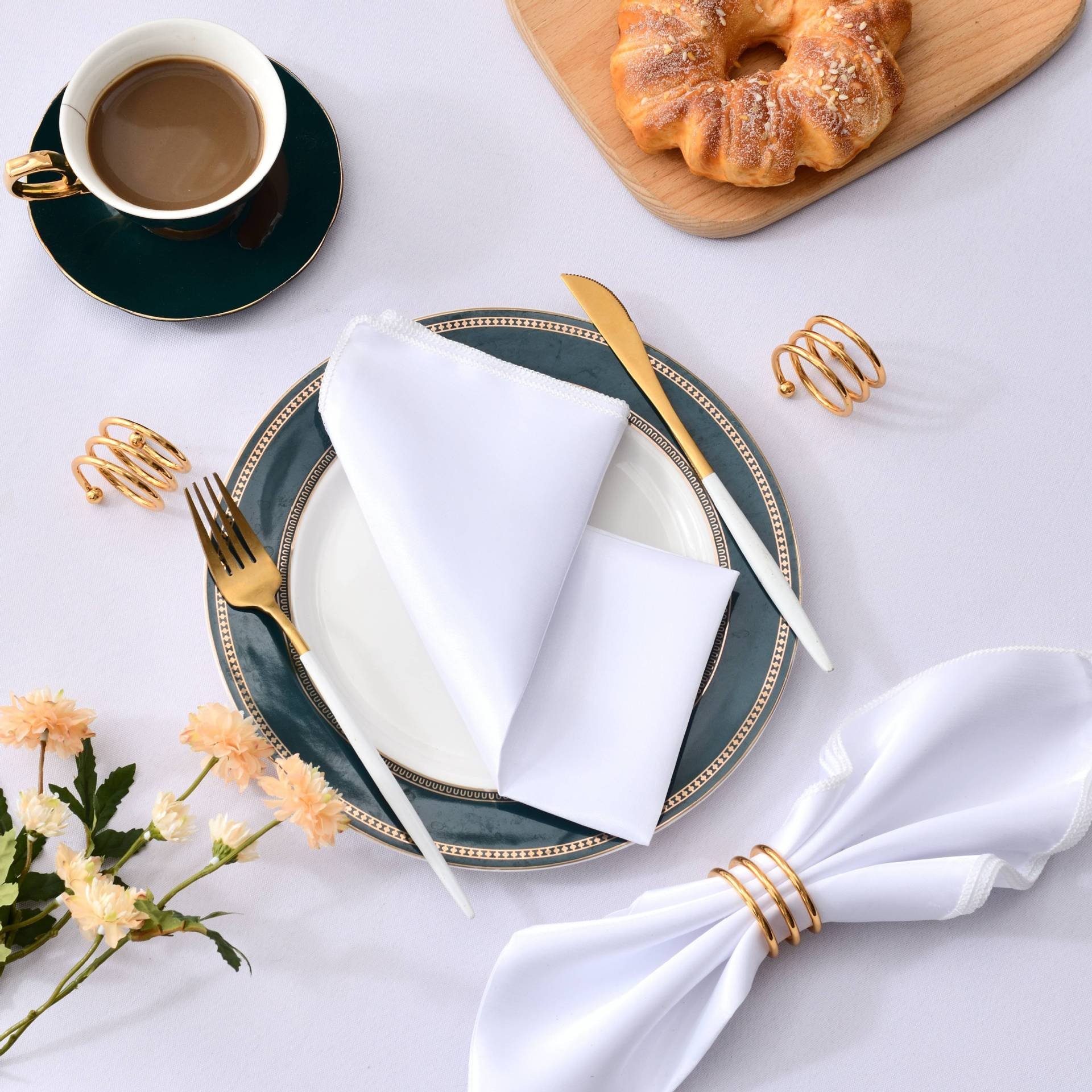 Wedding Cloth Napkins Wholesale Square Satin Soft Handkerchief Table Napkins Cloth for Restaurant Bistro Wedding