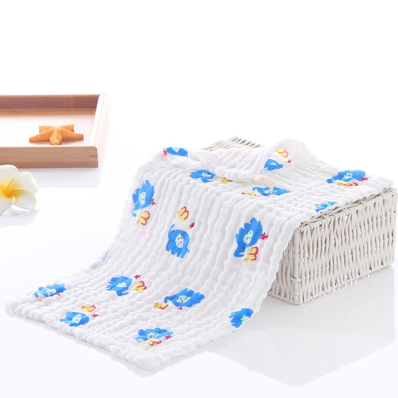 Newborn 6 layer Muslin Gauze Baby Wash Cloth Face Towels Soft 100% Cotton Baby Face Towel