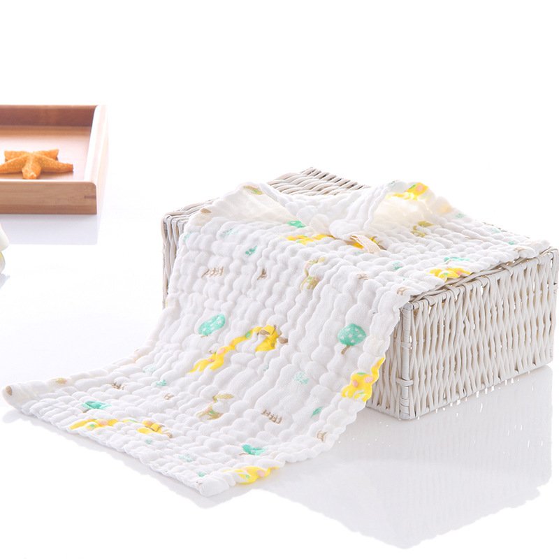 Newborn 6 layer Muslin Gauze Baby Wash Cloth Face Towels Soft 100% Cotton Baby Face Towel