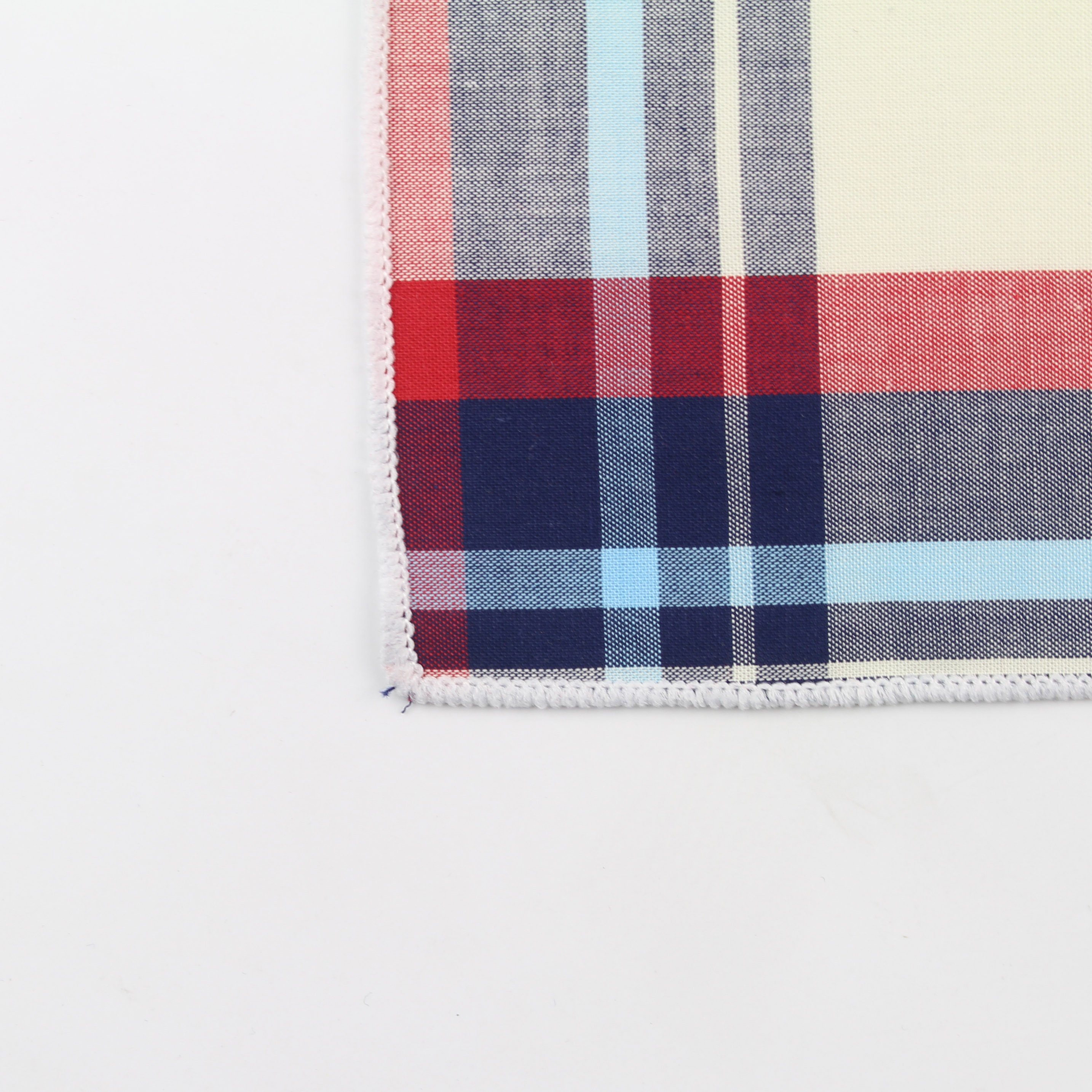 Women Cotton Handkerchiefs Woven Colorful Printing Plaid Pocket Square Mens Casual Streak Square Pockets Handkerchief Towels