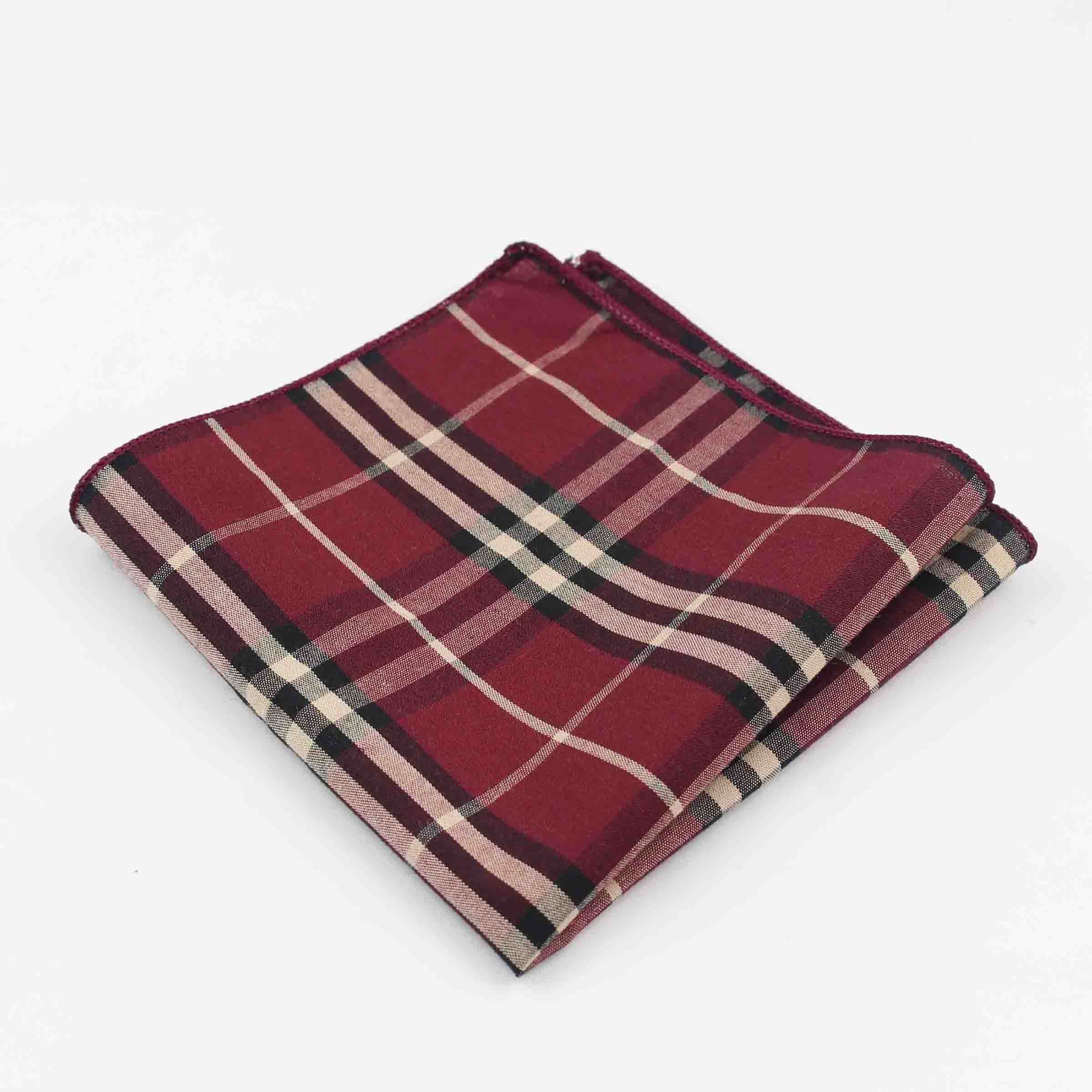 Women Cotton Handkerchiefs Woven Colorful Printing Plaid Pocket Square Mens Casual Streak Square Pockets Handkerchief Towels