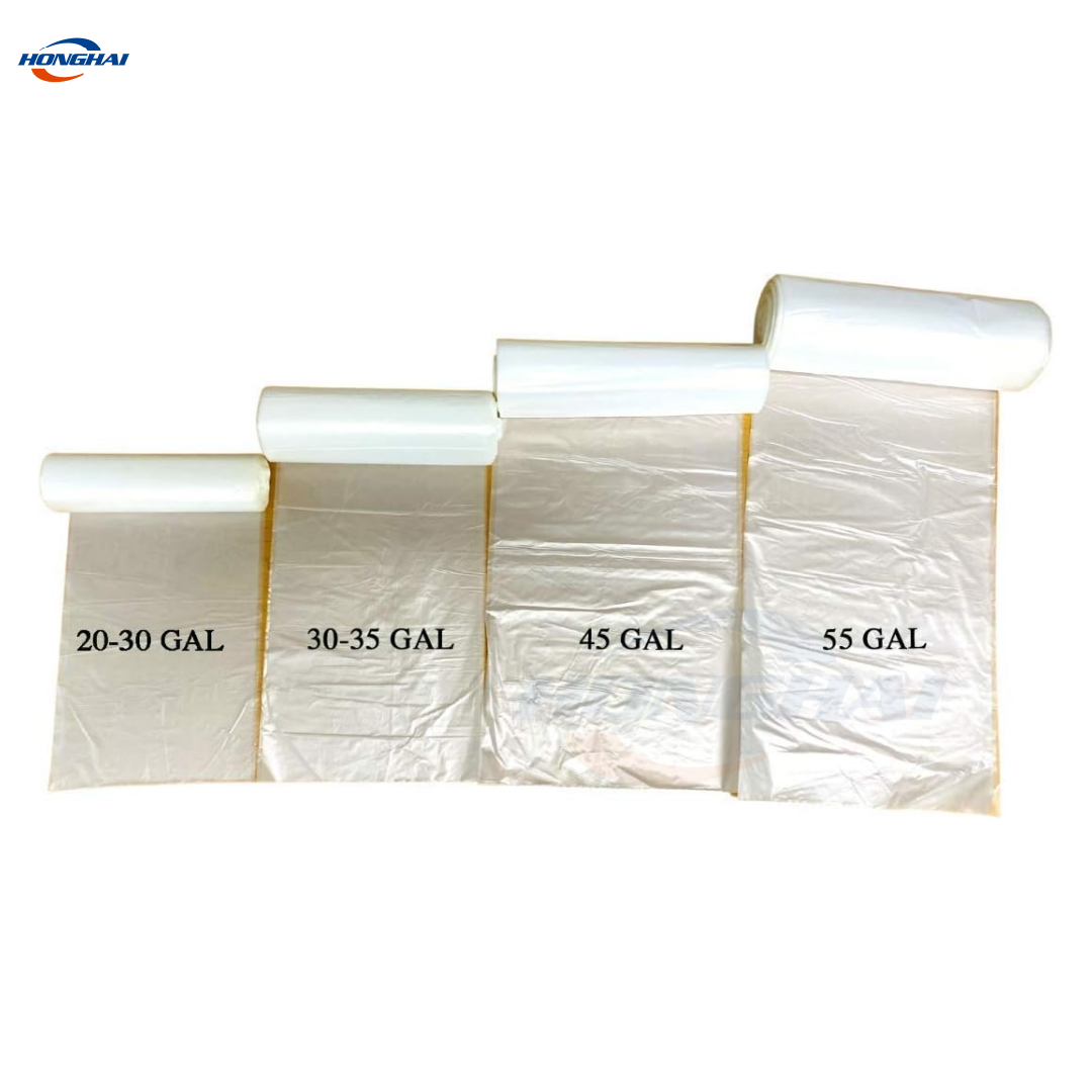 50-55 GAL Semi-Clear Trash bags Trash Can Liner,Large Thick Bin Bags, Clear Bolsas de basura negras