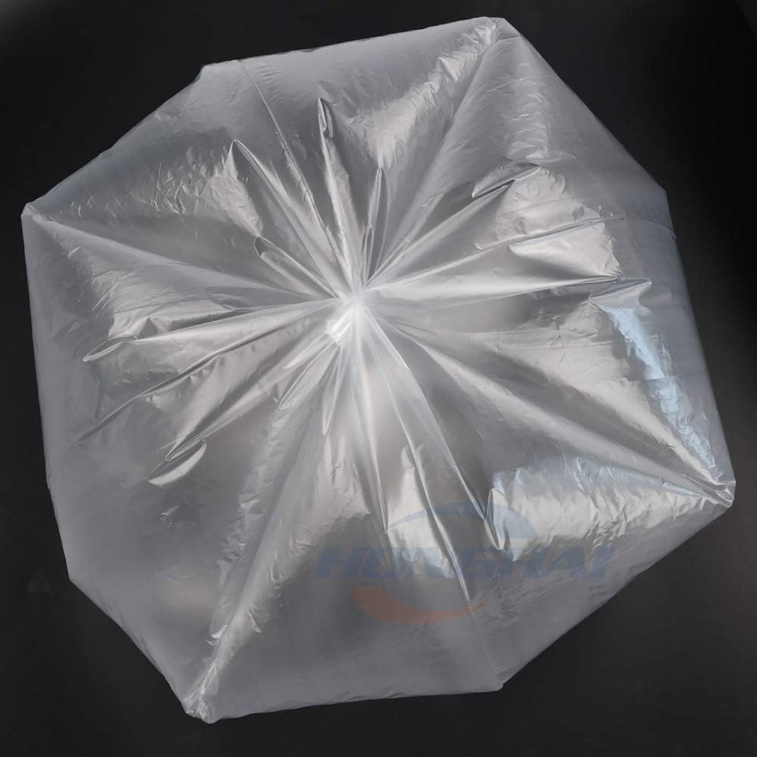 50-55 GAL Semi-Clear Trash bags Trash Can Liner,Large Thick Bin Bags, Clear Bolsas de basura negras
