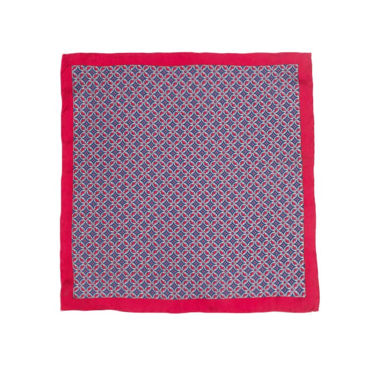 Perfect Hand Rolled Silk Checkered Formal Pocket Square Designer Printed Handkerchief