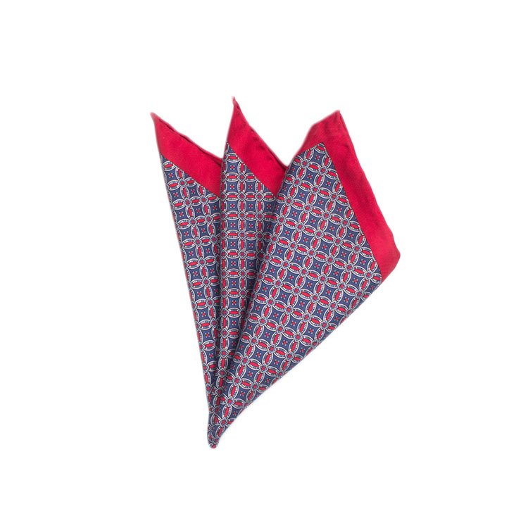 Perfect Hand Rolled Silk Checkered Formal Pocket Square Designer Printed Handkerchief
