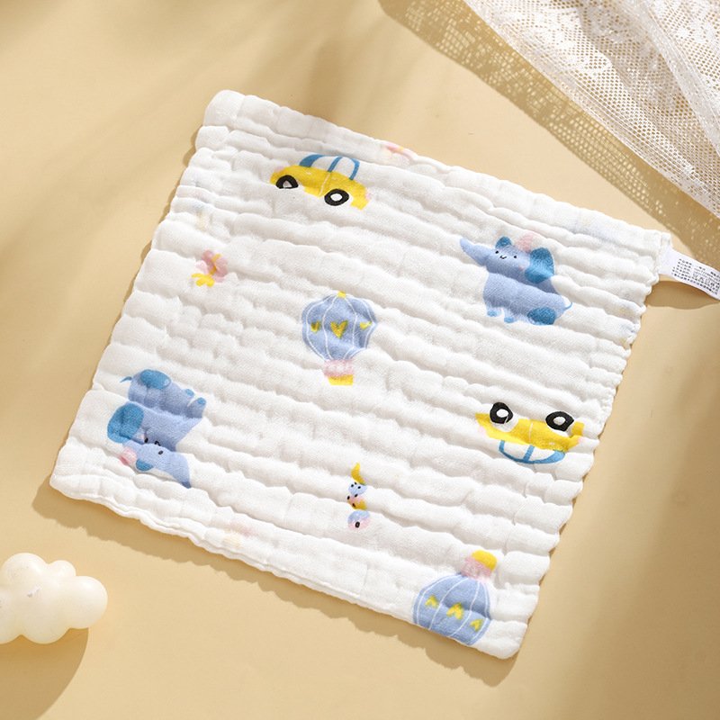 Soft Newborn Baby Gauze Infant Saliva Towel Cartoon Cotton Handkerchief Small Square Towel Washcloth For Baby