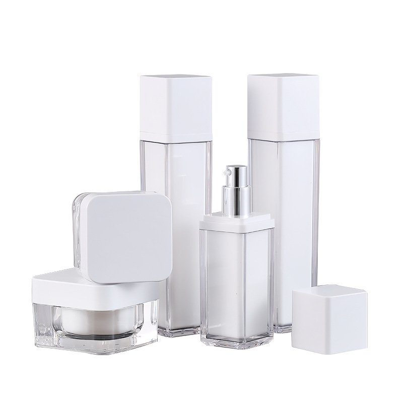 FTS Empty 30ml/50ml/100ml/30g/50g Cosmetic Packaging Plastic Acrylic Pump Cream Jar