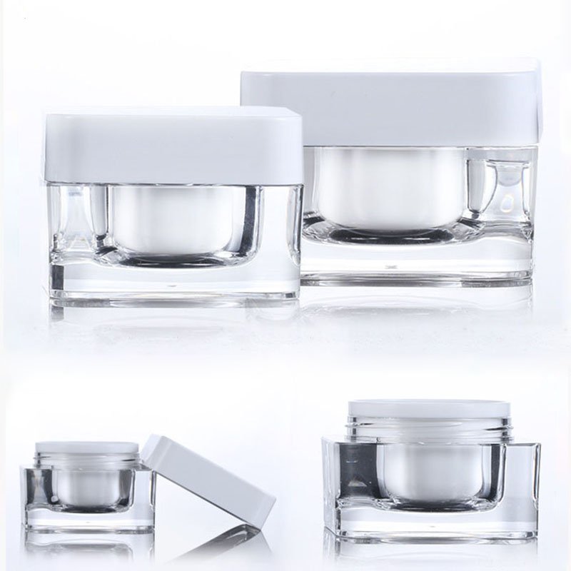 FTS Empty 30ml/50ml/100ml/30g/50g Cosmetic Packaging Plastic Acrylic Pump Cream Jar