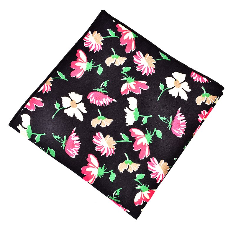 factory supply different flower design cotton handkerchief for male