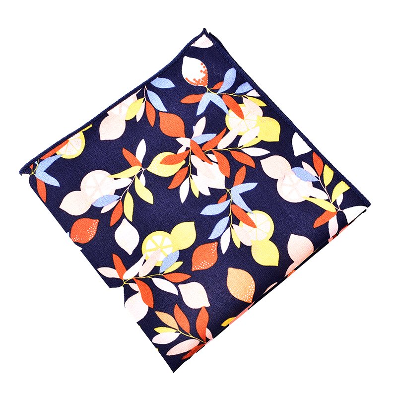 factory supply different flower design cotton handkerchief for male