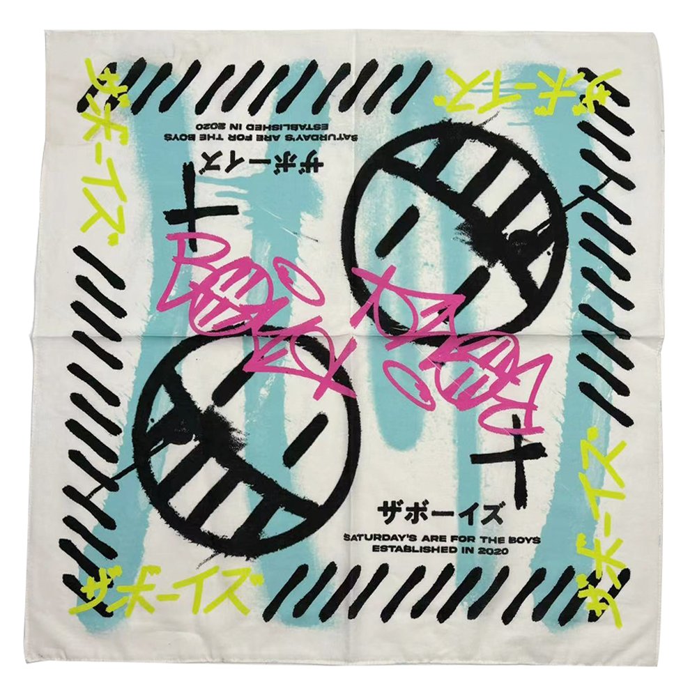 Custom Designed Factory New Cycling Square Bandana Facemask Hip Hop Style Outdoor Party Fashionable Cartoon Square Handkerchief