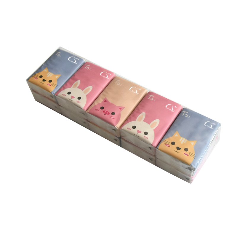 Thickened small pocket tissue paper mini facial tissue paper handkerchief portable pocket tissue 4 ply
