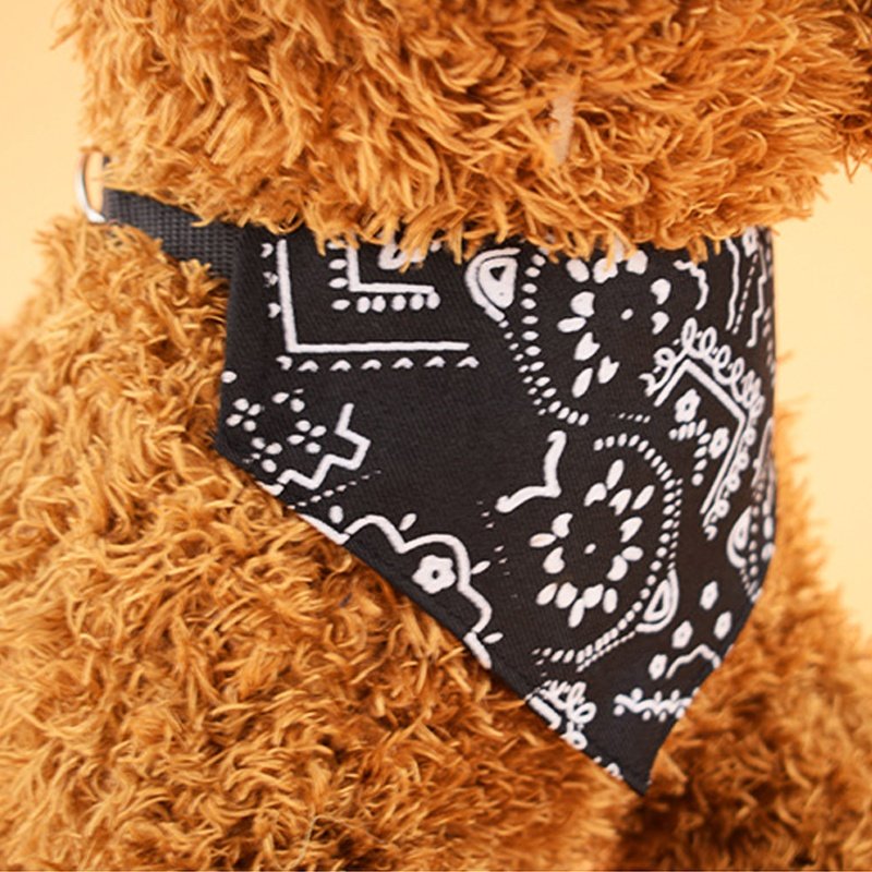 Fashion Style Dog Bandana Pet Supplies Summer/Winter Polyester Print Cat Bibs Bandanas for Small Dogs and Puppies