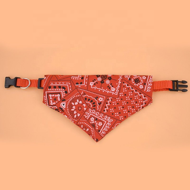 Fashion Style Dog Bandana Pet Supplies Summer/Winter Polyester Print Cat Bibs Bandanas for Small Dogs and Puppies