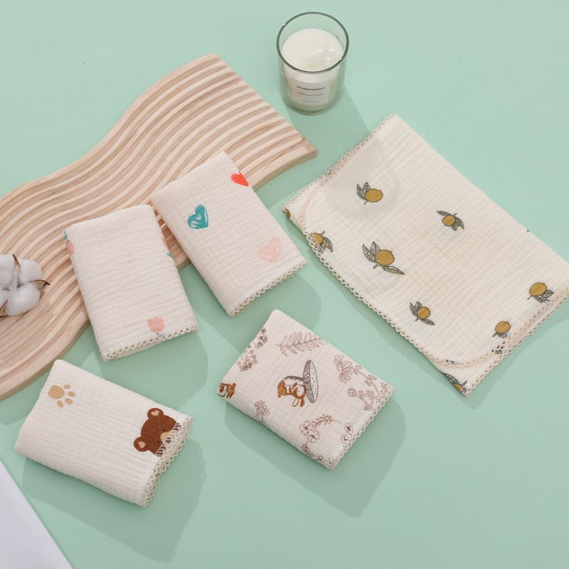 Long Burp Cloth for Baby Kindergarten Face Towel Infant Drooling Bibs Washcloth Cotton Muslin-Handkerchief Nursing Towel towel
