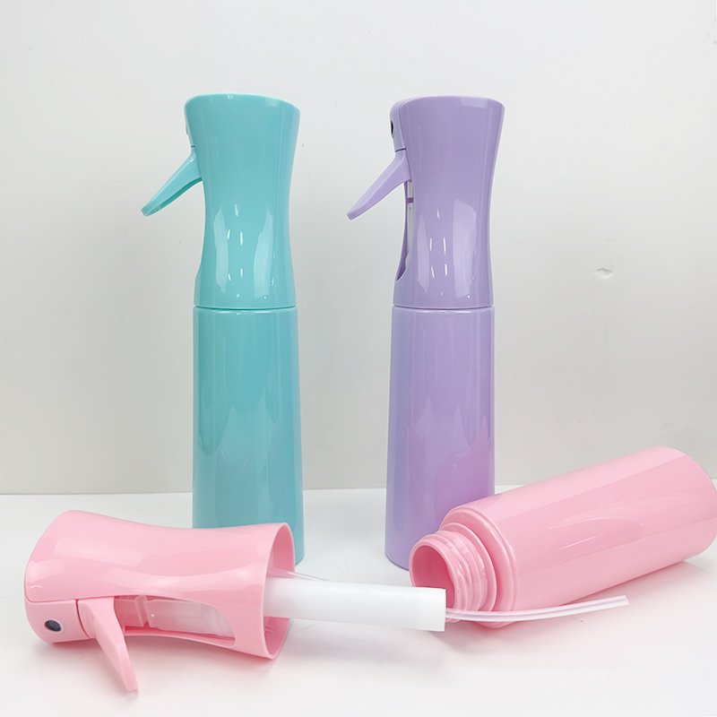 Custom 160ml/200ml/250ml/300ml 5oz Hair Baber Water Fine Mist Sprayer Pink Blue Violet Reusable Continuous Spray Screen Printing